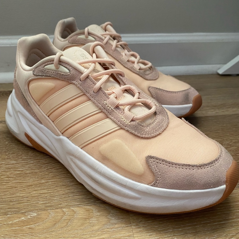 Adidas Ozelle Cloudfoam Low Top Lifestyle Running Sneakers in Bliss Orange Tan